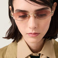 Lunettes de Soleil Ovales Sans Cerclage