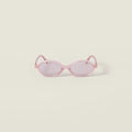 Lunettes de Soleil Ovales Rose Cristal